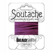 Beadsmith Cordón soutache de poliéster 3mm - Ruby glint